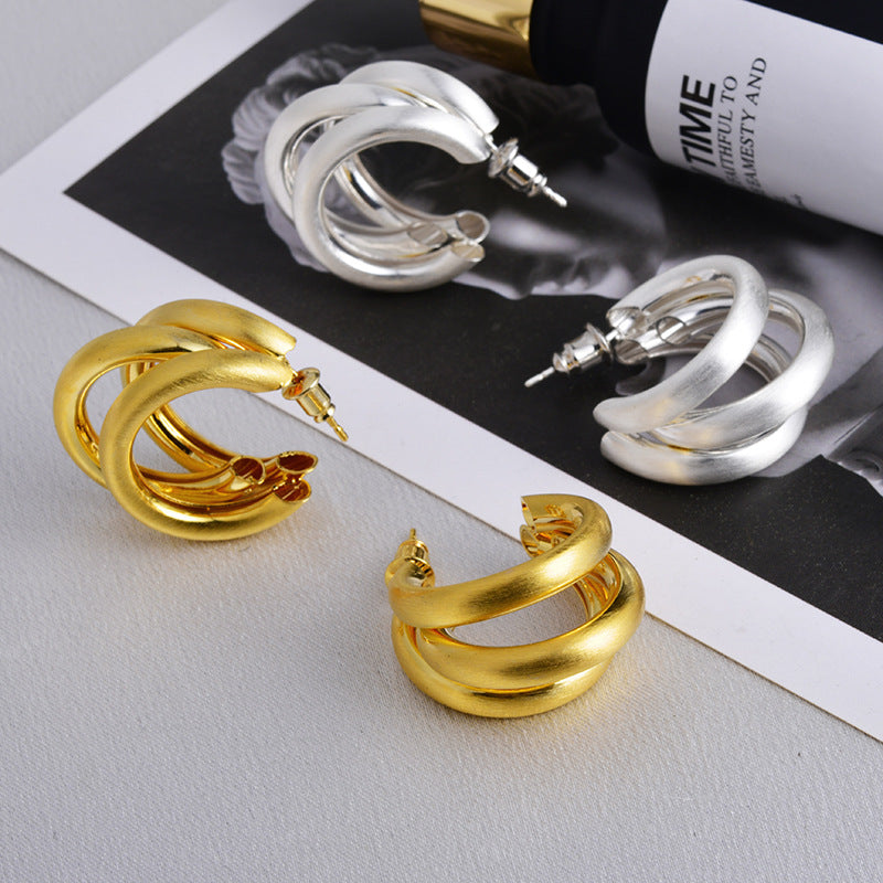 Wholesale irregular personality niche exaggerated design earrings