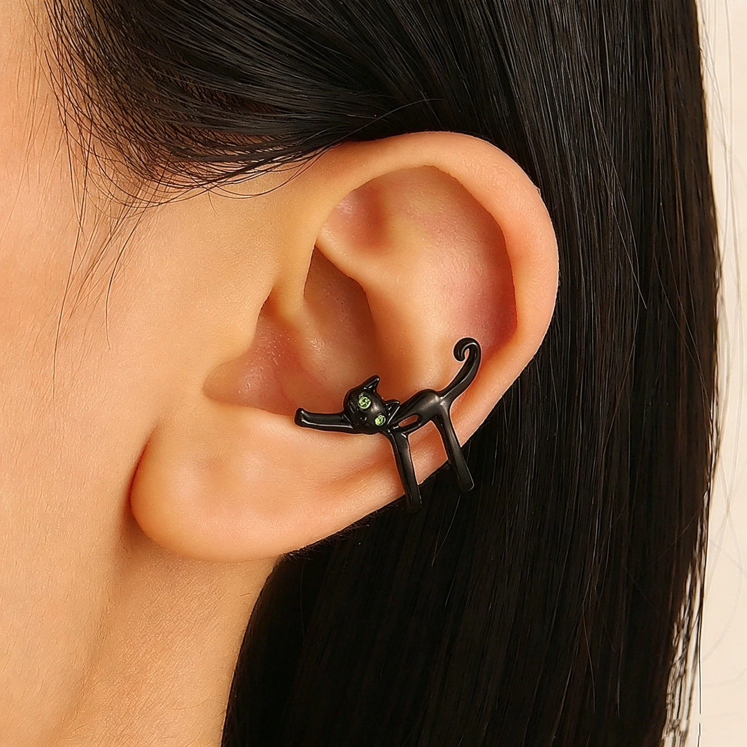 Wholesale Alloy Gold Tone Cat Ear Cuff Ear Clip For Women Unpierced Ear Jewelry Accessory Gift