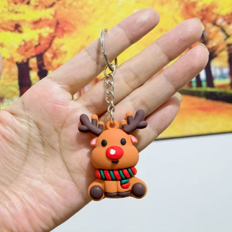 Wholesale Couple keychain car key pendant Christmas doll keychain