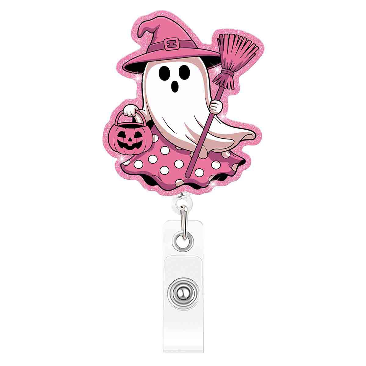 Wholesale  Ghost Cartoon Acrylic Badge Reel Fashion Accessory Gift