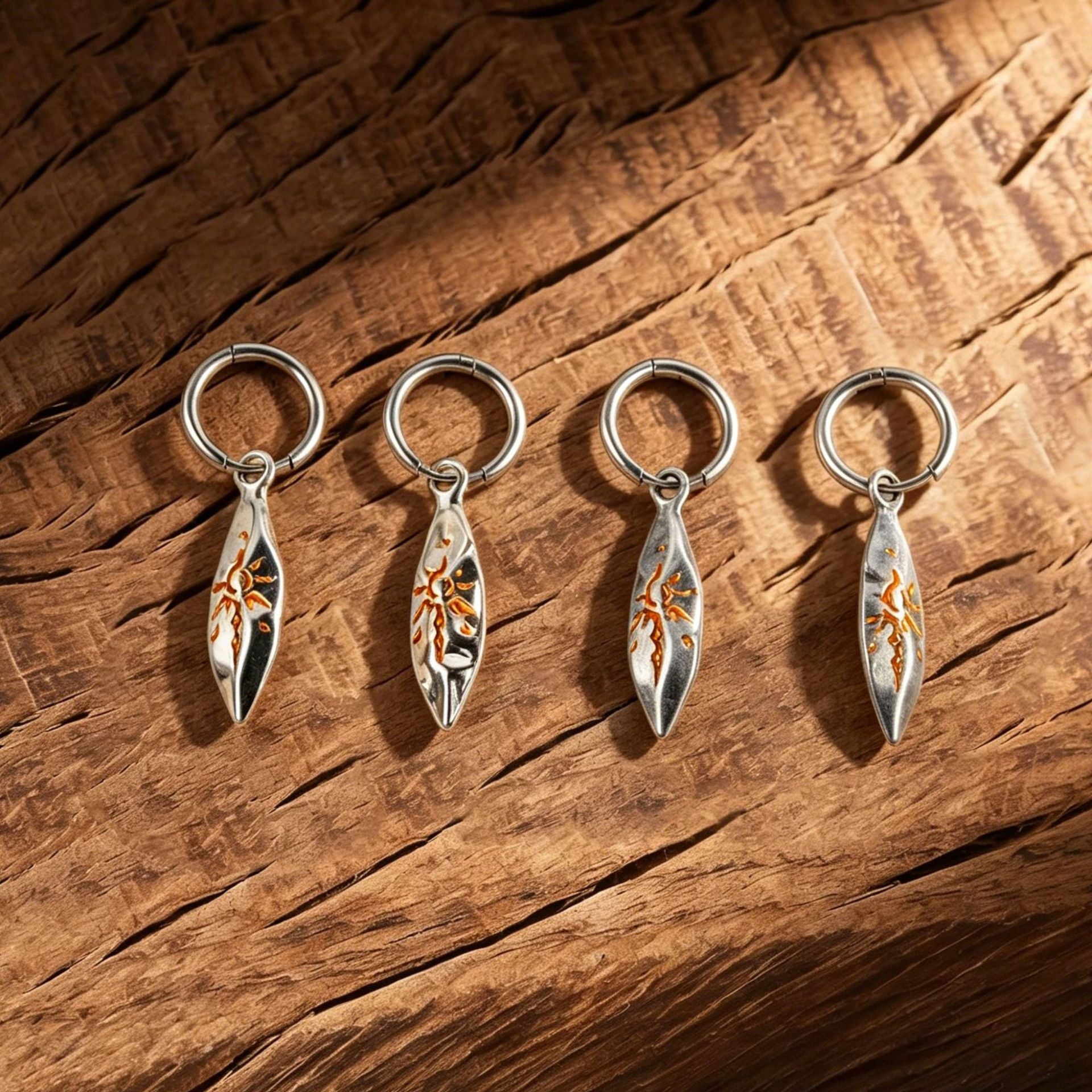 Wholesale Zinc Alloy Bright Silver Wishing Stone Pendant Earrings Retro Sun Pattern Meteorite Style Party Fashion Accessory
