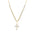 Wholesale  stainless steel diamond cross rhinestone gold necklace