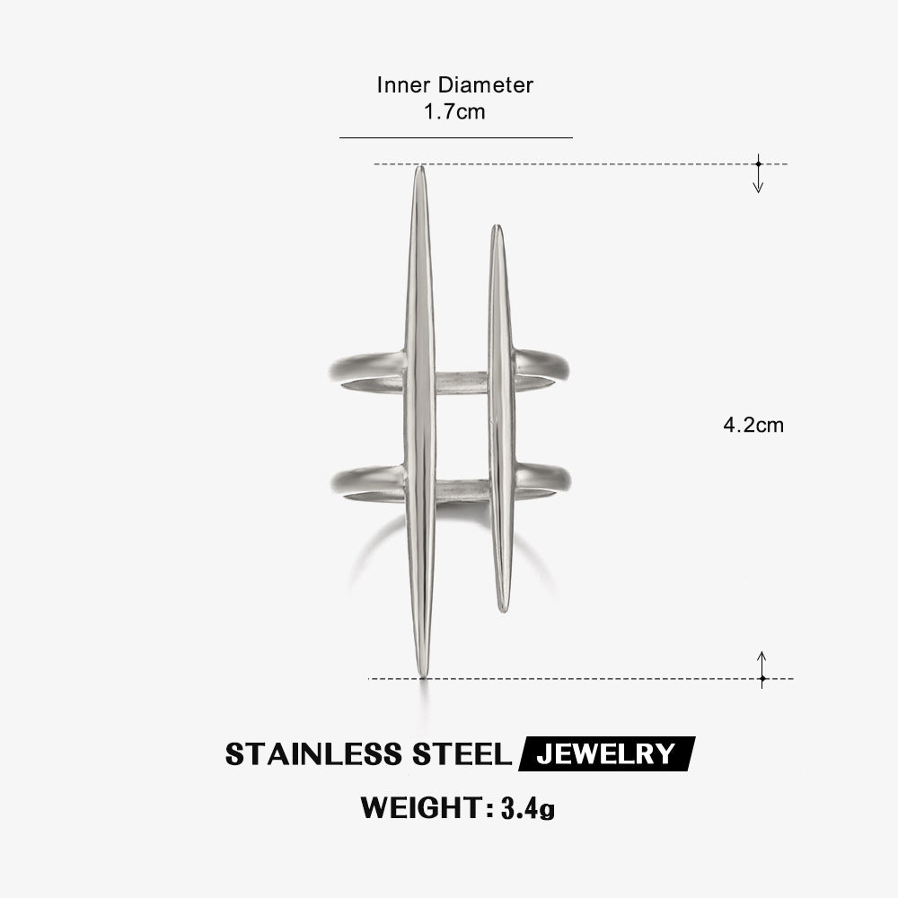 Wholesale European and American Hip Hop Style Stainless Steel Gold Plated Ring Fashion Accessory for Boutique Resale