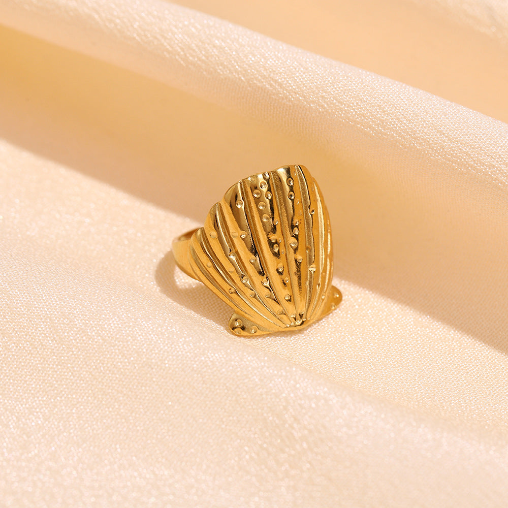 Wholesale Light Luxury Style Geometric Titanium Steel Ring - Fashion Jewelry Accessory for Gift or Boutique Resale