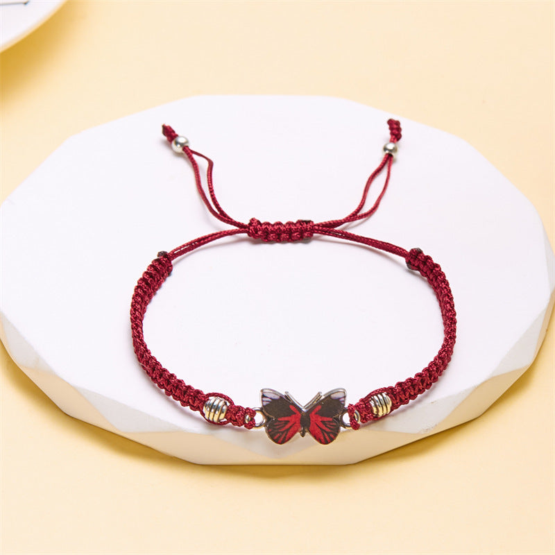 Wholesale  hand-woven couple butterfly bracelet