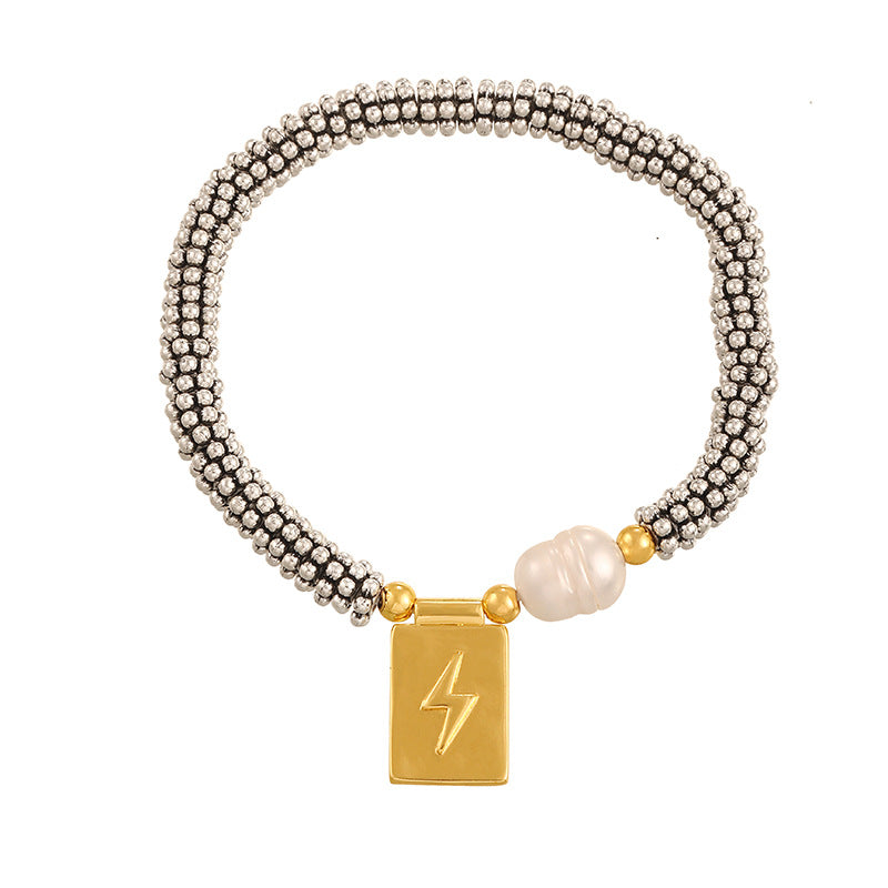 Wholesale Copper Freshwater Pearl Moon Heart Sun Bracelet