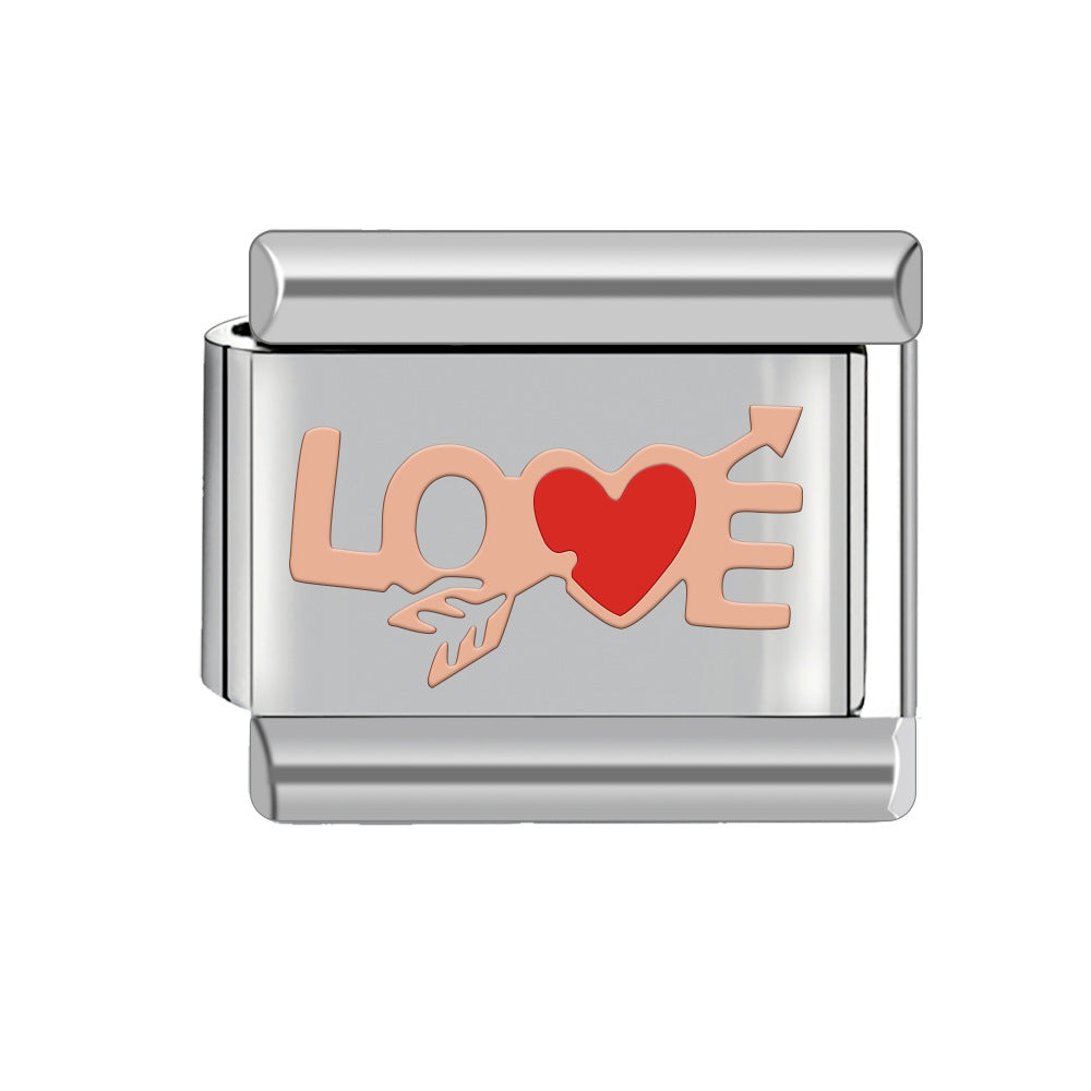 Wholesale 9mm Italian Charm Starter Bracelets DIY square Single Section Creative Stainless Steel Composable Bracelet