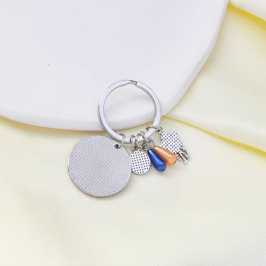 Wholesale 26 Letters Stainless Steel Keychain