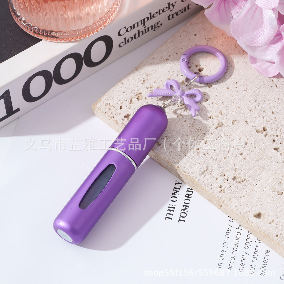 Wholesale 5ml aluminum tube perfume dispenser Keychains