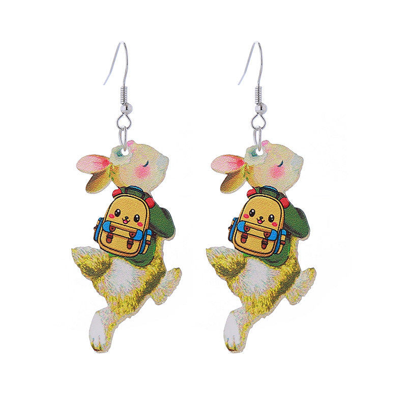Wholesale Easter Bunny Acrylic Earrings
