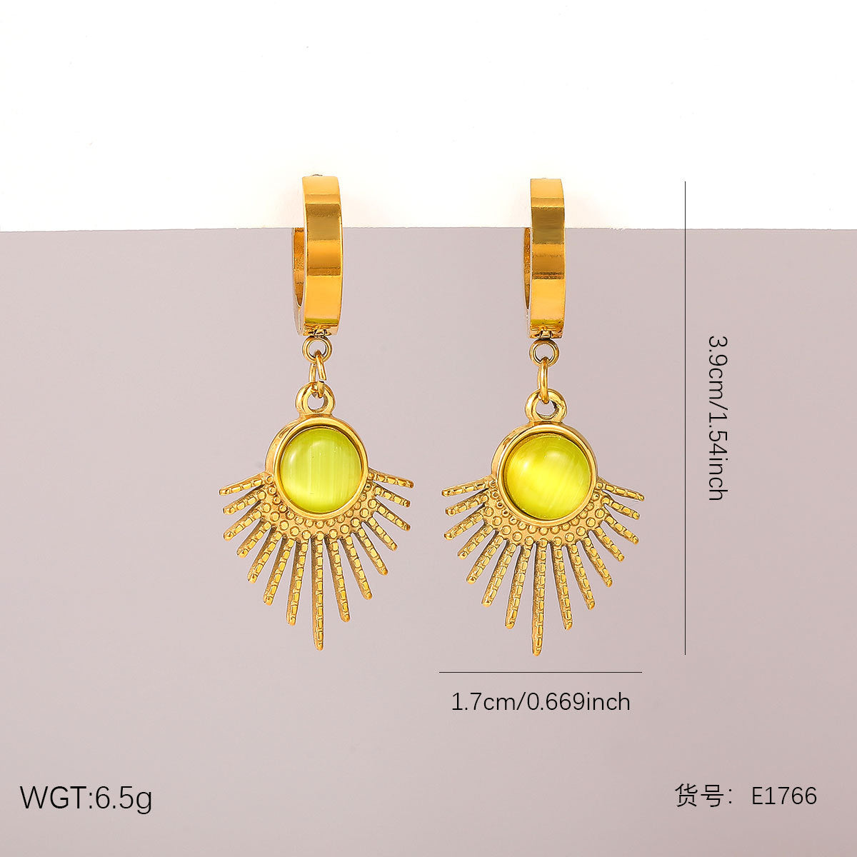 Wholesale Stainless steel flower and heart earrings