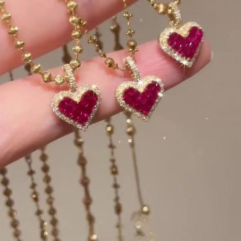 Wholesale love zircon necklace