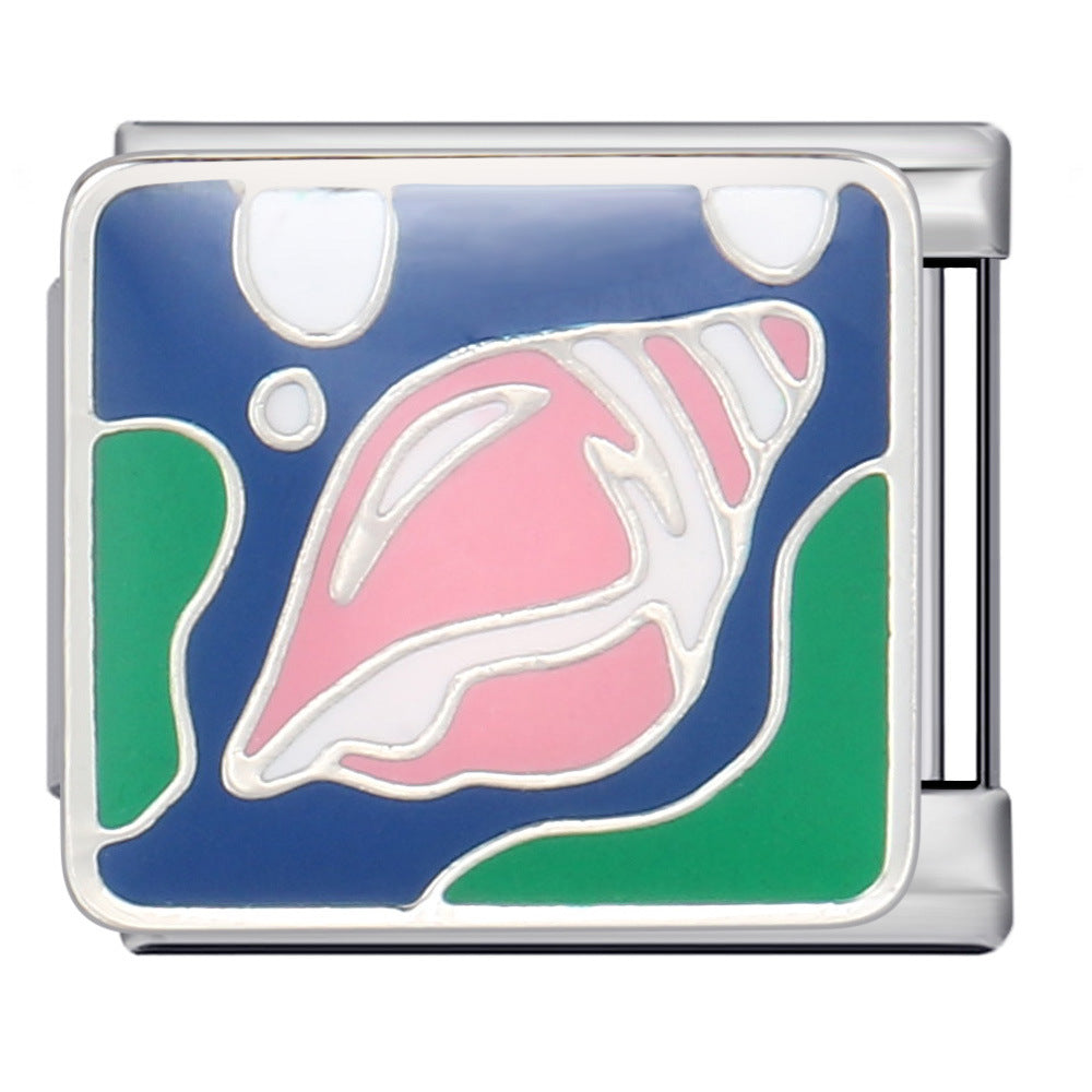 Wholesale Italian Charm Bracelet 9mm DIY Splicing Removable Undersea Life Stainless Steel Composable Bracelet