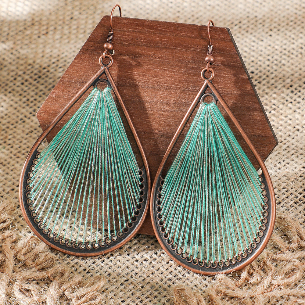 Wholesale Bohemian Green Forest Earrings Set,  Zinc Alloy Ethnic Style