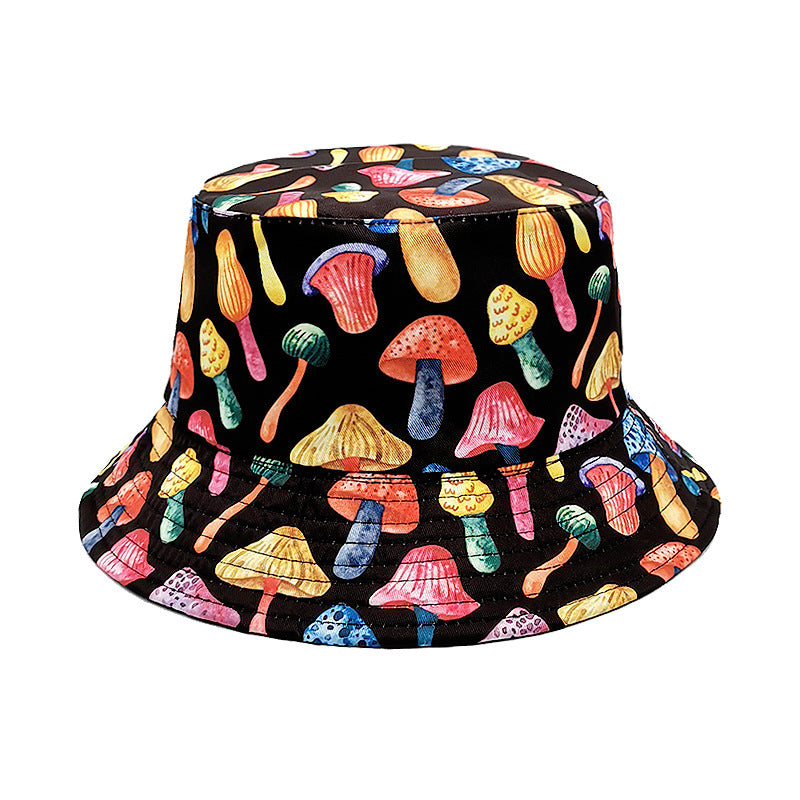 Wholesale Colorful Mushroom Pattern Bucket Hat ACC-HT-ShunMa003