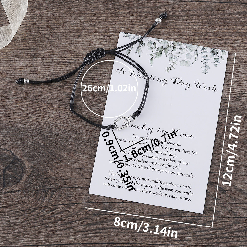 Wholesale Lucky Horseshoe Hand-woven Bracelet