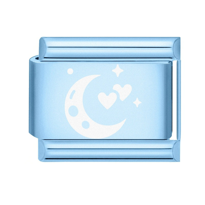 Wholesale 9mm Italian Charm Starter Bracelets DIY square Single Section Creative Stainless Steel Composable Bracelet