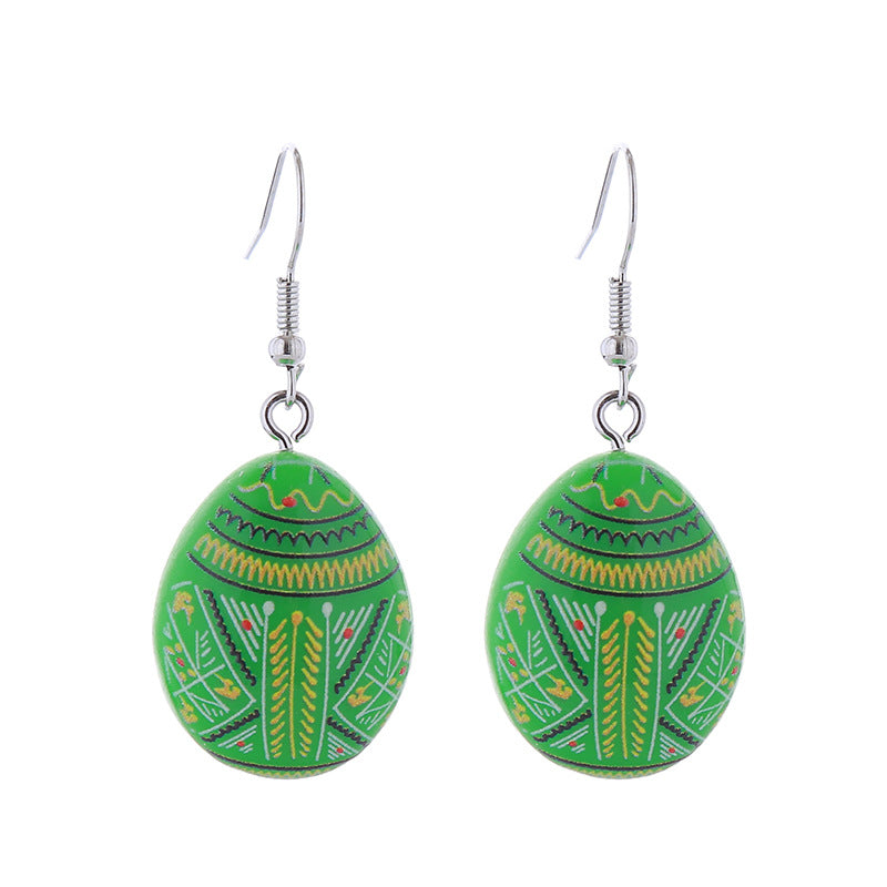 Wholesale Easter Cartoon Bunny Carrot Egg Chick Plastic Earrings