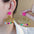 Wholesale Acrylic carnival colorful raindrop hat acrylic earrings