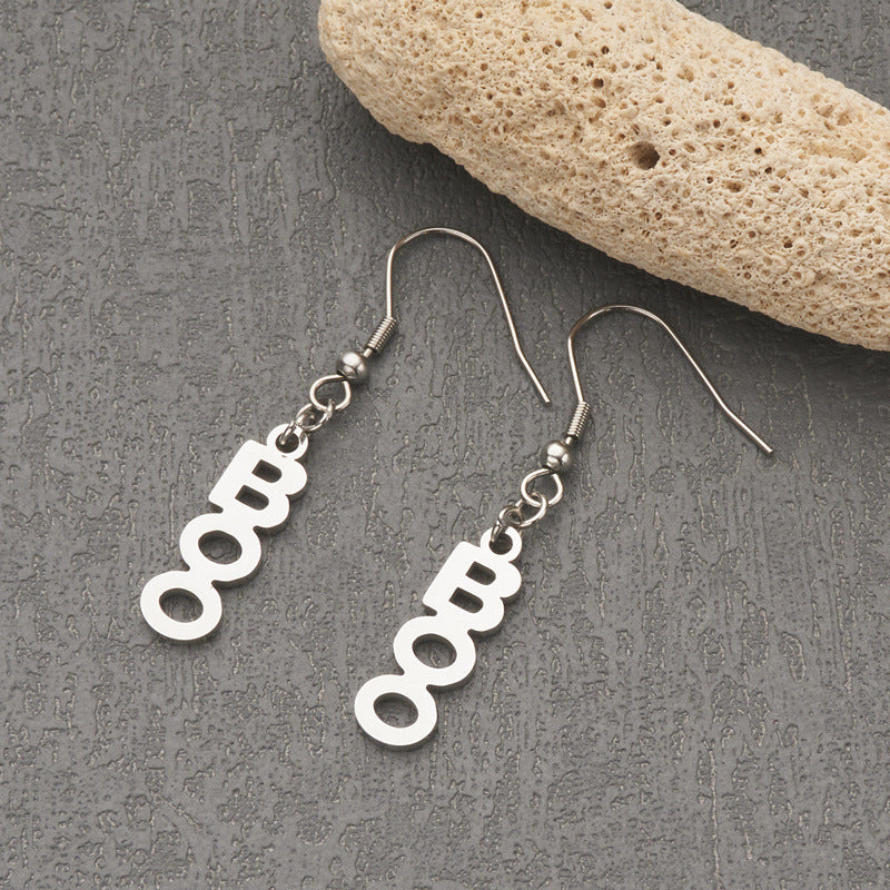 Wholesale Quirky Stainless Steel Boo Earrings