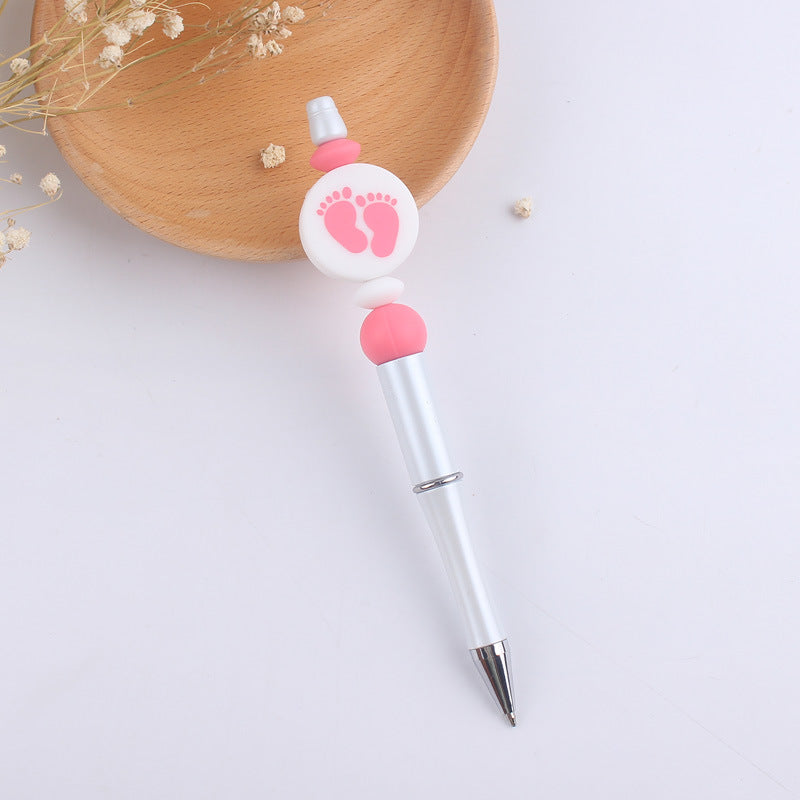 Wholesale  beaded pen creative cartoon love animal teether beaded pen