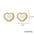 Wholesale peach heart earrings exaggerated baroque pearl love earrings
