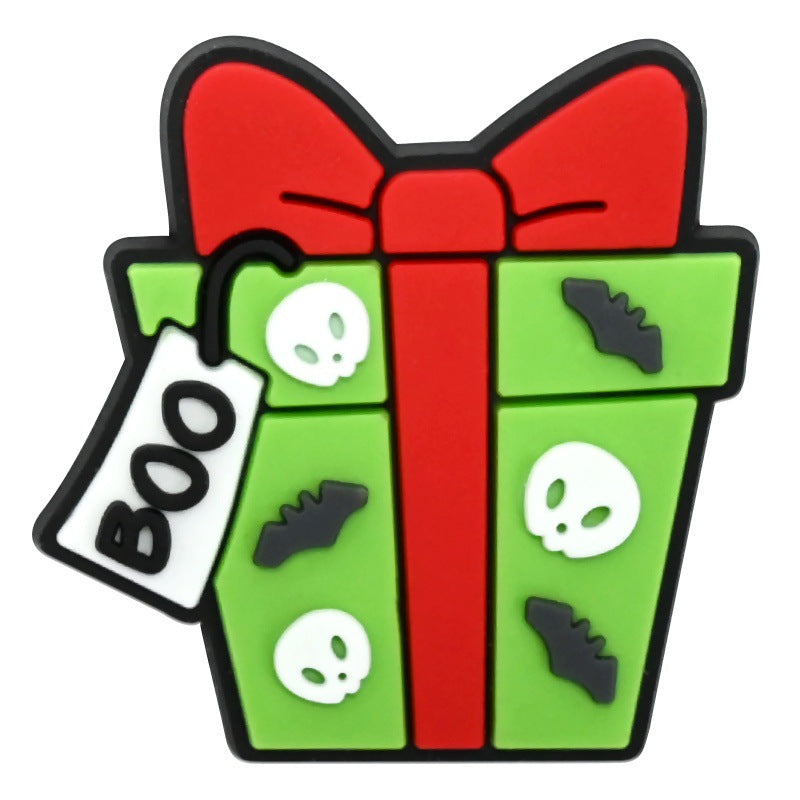 Wholesale Random 100pcs Christmas series  PVC Soft Rubber Shoe Buckle Decoration