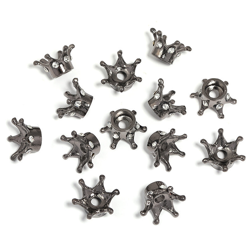 Wholesale 50pcs Three-dimensional Dot Diamond Small Crown Beaded Diy Alloy Accessories ACC-BDS-BLG052