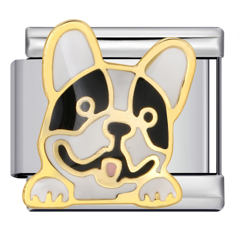 Wholesale Cute Dog Series Bracelet Stainless Steel Gold Plated Husky Corgi Shepherd Fashion Jewelry Accessory Gift Boutique Resale