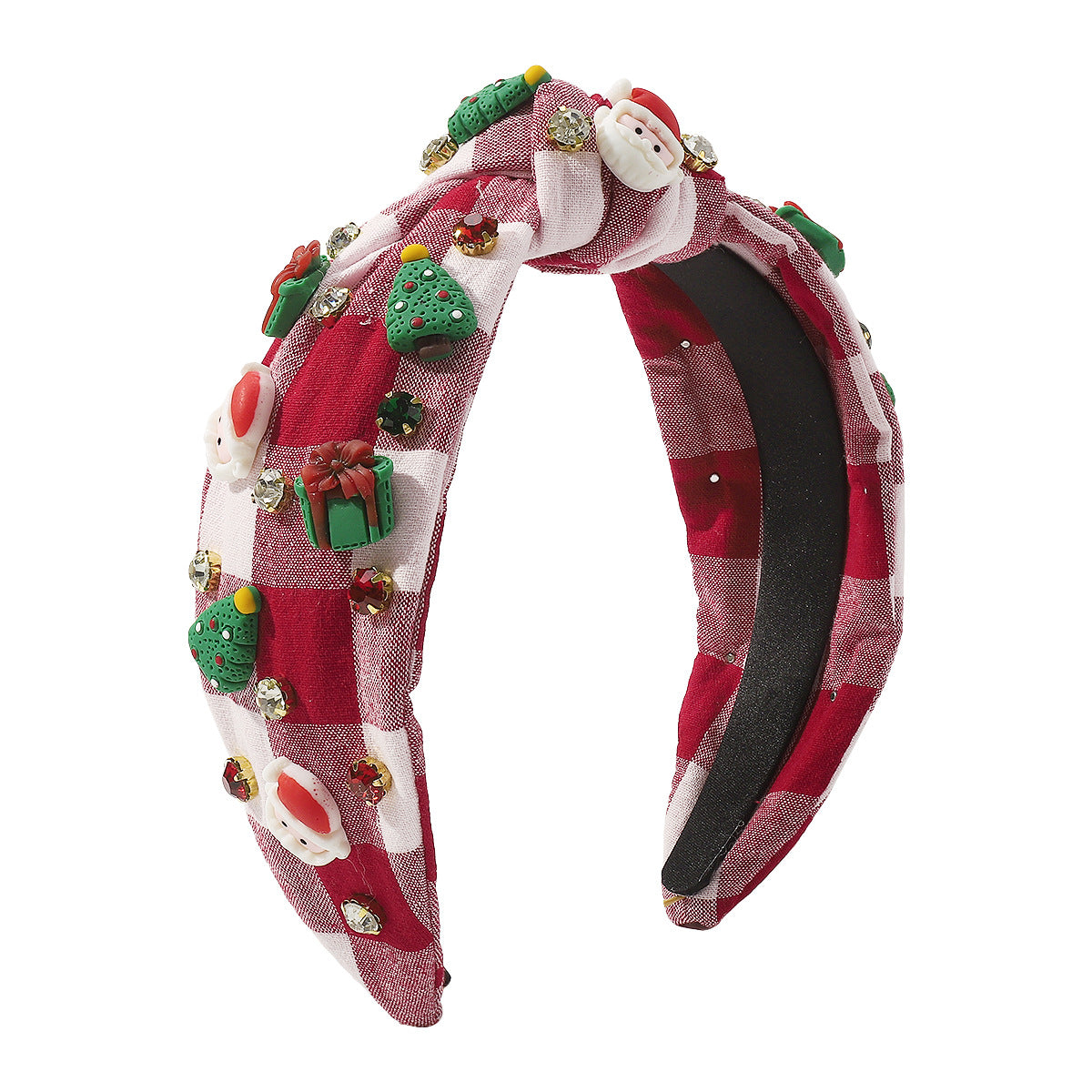 Wholesale Christmas   Plaid headband Christmas tree retro Creative Festival headband