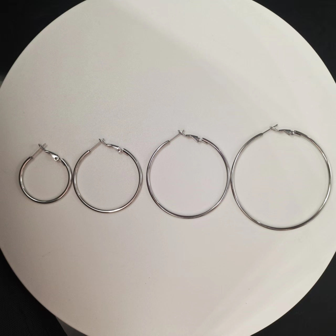 Wholesale 316L stainless steel large circle earrings