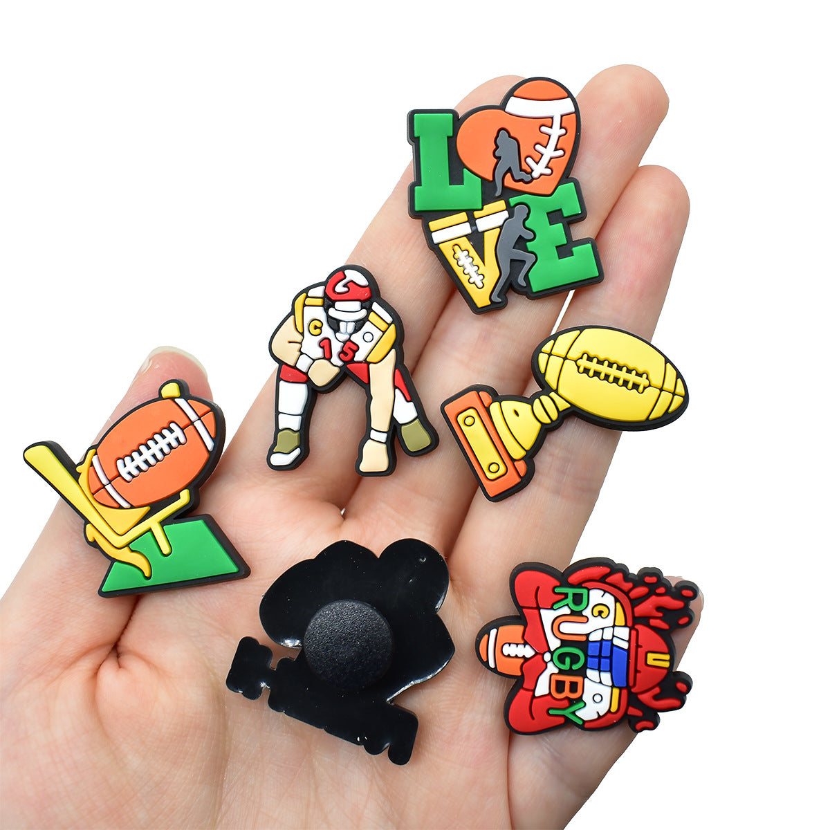 Wholesale Random 100pcs floral clogs PVC Soft Rubber Shoe Buckle Decoration