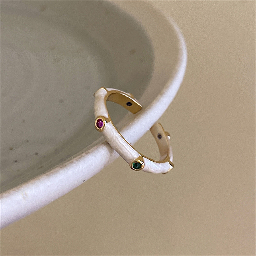 Wholesale Love Zircon Ring Sparkling Diamond Open Index Finger Ring Hearts Rings ACC-RS-Yues002