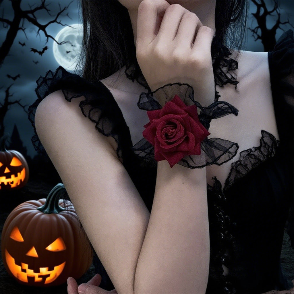 Wholesale Gothic style fabric rose lace bracelet  bracelet