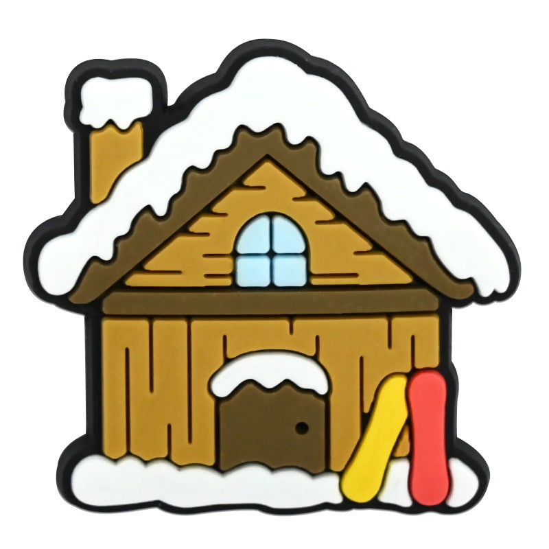 Wholesale  Random 100pcs ski series PVC Soft Rubber Shoe Buckle Decoration