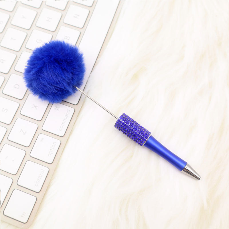 Wholesale Beadable Pens Rhinestone Pom Pom Ball DIY Beaded Pen ACC-PN-CY005
