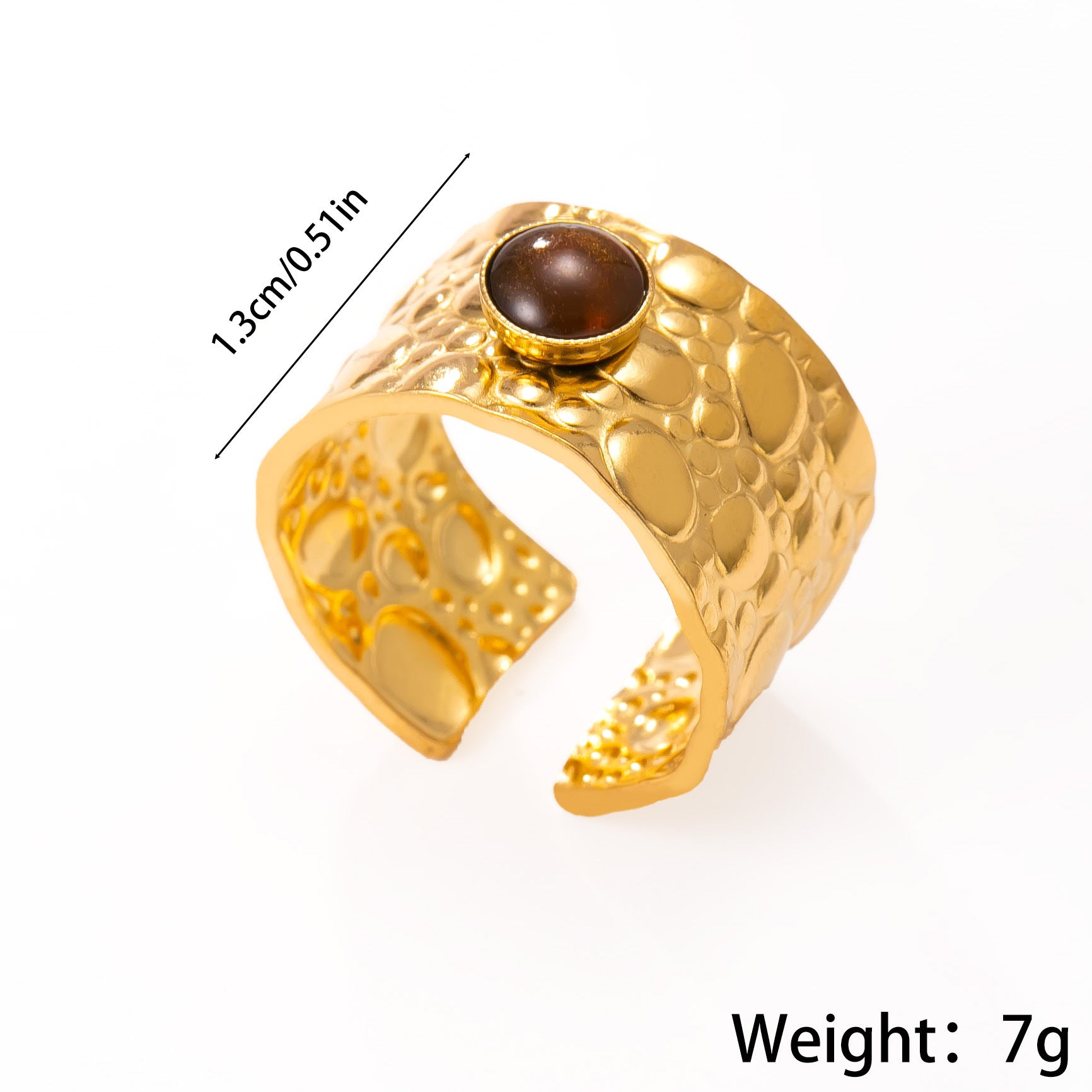 Wholesale Vintage Style Gold Plated Stainless Steel Ring Set - 11 Pieces Boutique Resale Jewelry