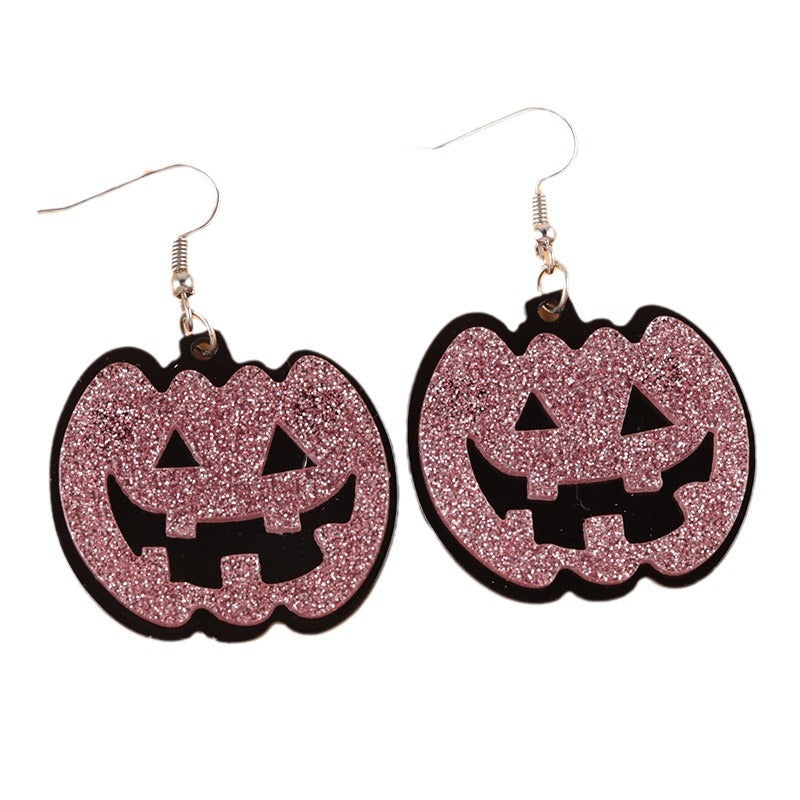 Wholesale Halloween  earrings grimace pumpkin acrylic earrings