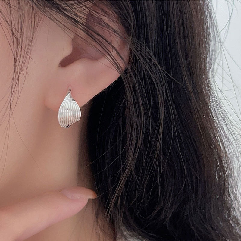 Wholesale S925 sterling silver geometric twist earrings