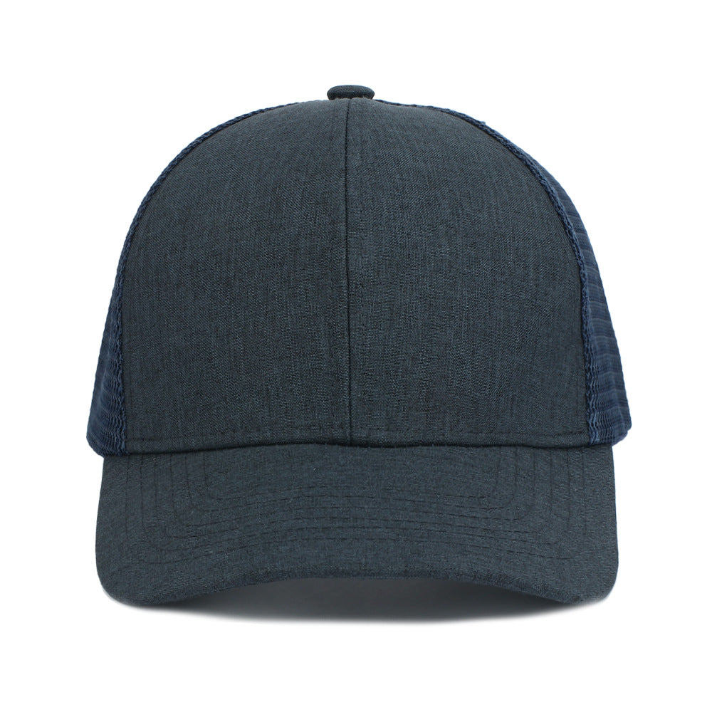 Wholesale Solid Color Trucker Hat Breathable Mesh Cap Cotton Baseball Cap ACC-HT-RongZhao026