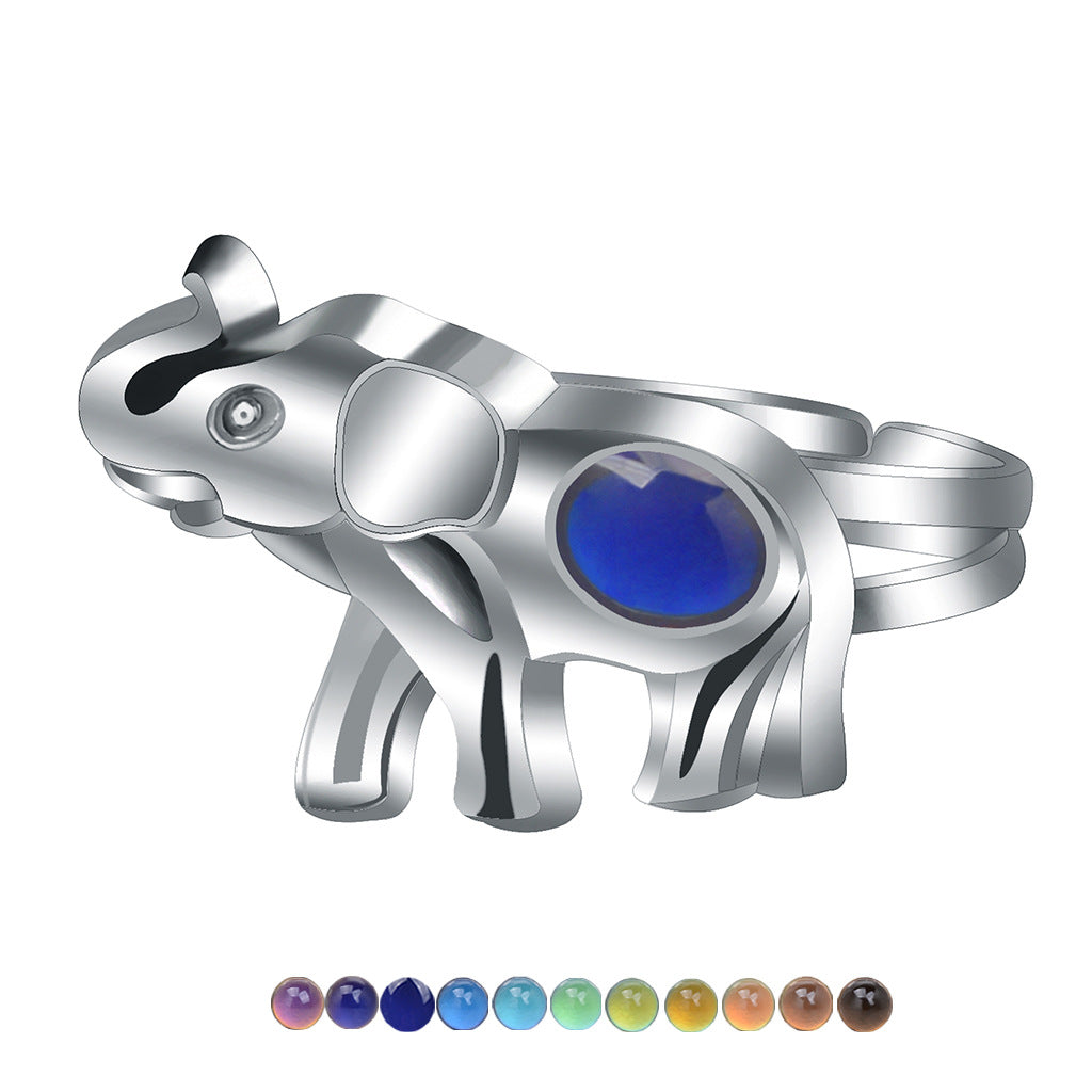 Wholesale Children's Princess Cartoon Cute Animal Temperature Sensitive Color Changing Ring ACC-RS-Hour001