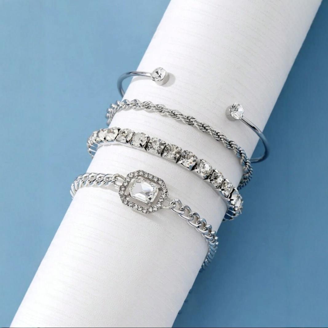 Wholesale Gold Twisted Chain Bracelets Geometric Punk Style Fashion Accessory
