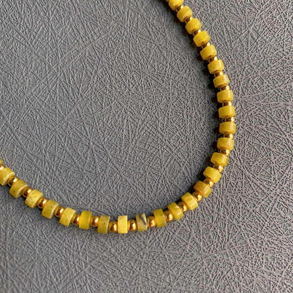 Wholesale Natural Stone Colored Necklace Clavicle Chain Handmade Beaded Multi-color Stacked Neck Necklace Choker Necklace ACC-NE-Yazhi002