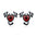Wholesale Halloween exaggerated little devil red heart earrings