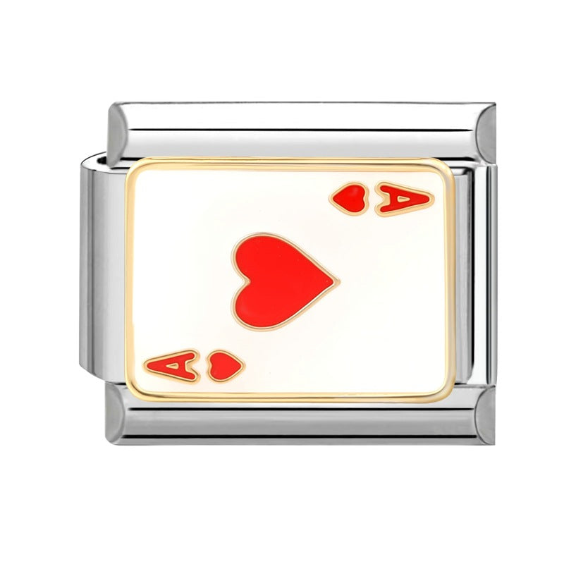 Wholesale  9mm Italian Charm Starter Bracelets DIY square Single Section Creative Stainless Steel Composable Bracelet