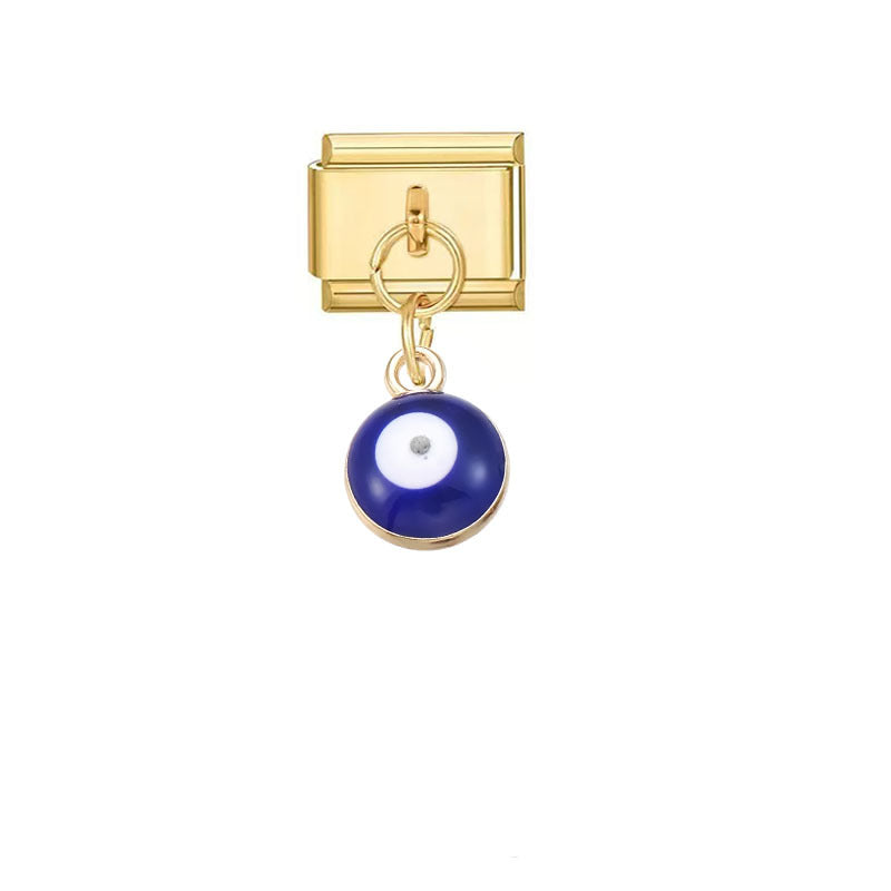 Wholesale Evil Eye Pendants – Alloy with electroplated finish;  DIY jewelry accessories suitable for everyday wear or as gifts