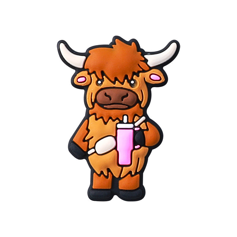 Wholesale 20pcs Western Style Bull Head Silicone Beads Focal Beads DIY Accessories ACC-BDS-RongFa017