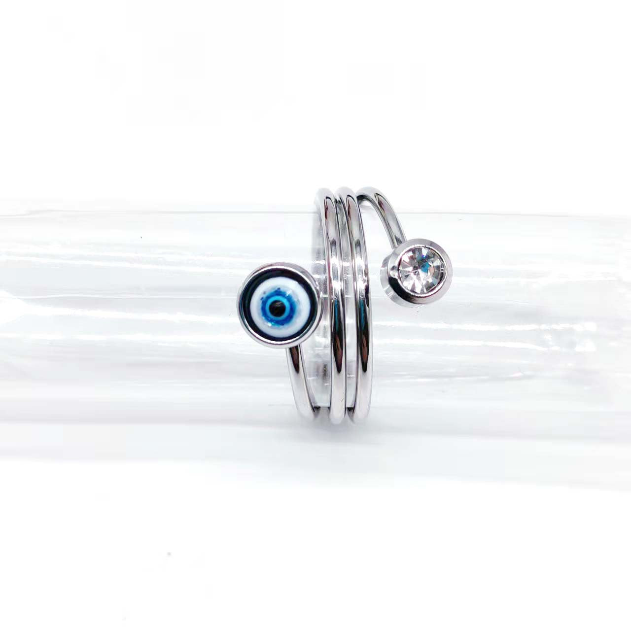 Wholesale Demon Eye Stainless Steel Open Adjustable Ring