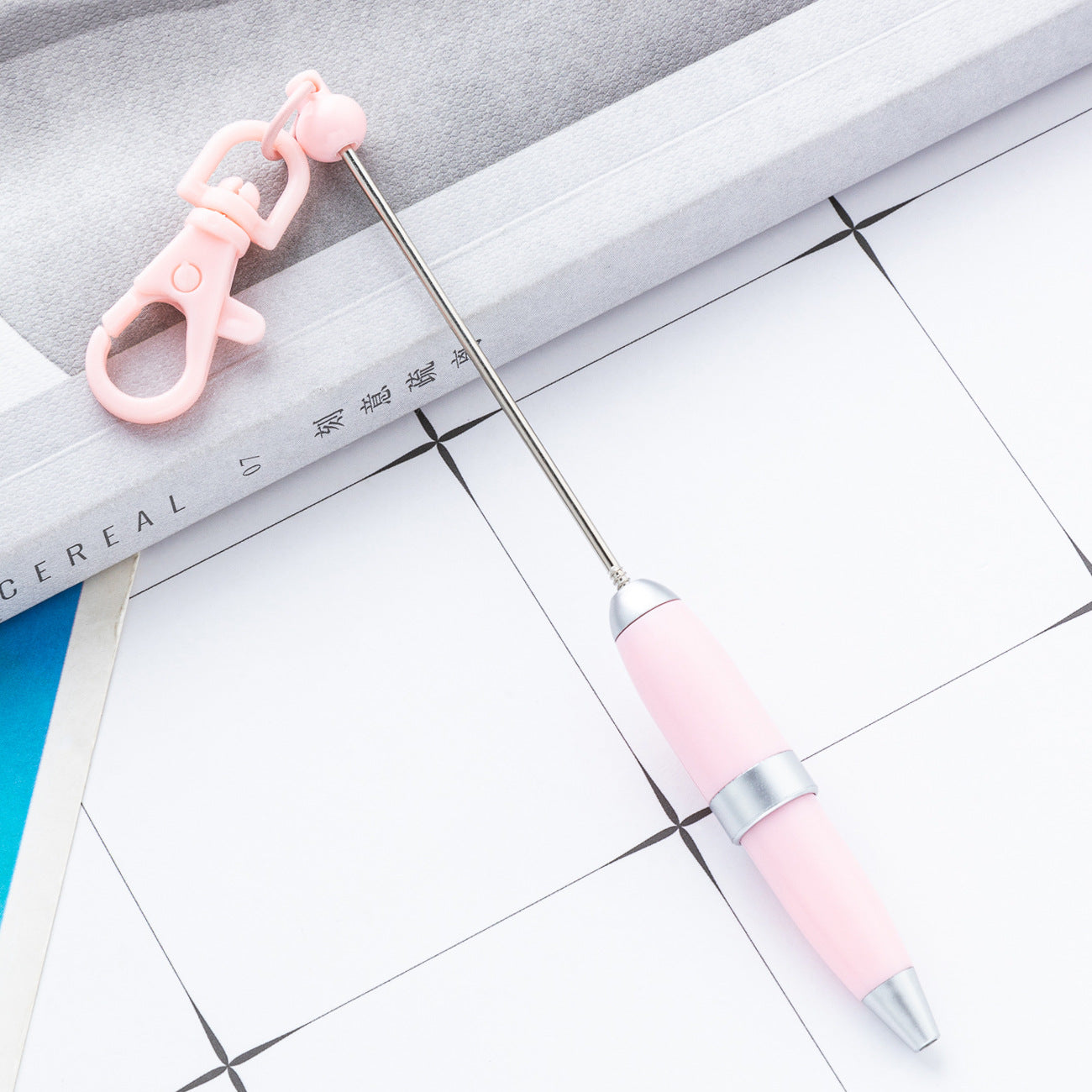 Wholesale Beaded Pen Printable Logo Short Portable  Pen