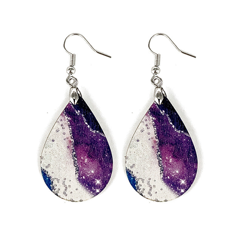 Wholesale Waves Wooden Earrings